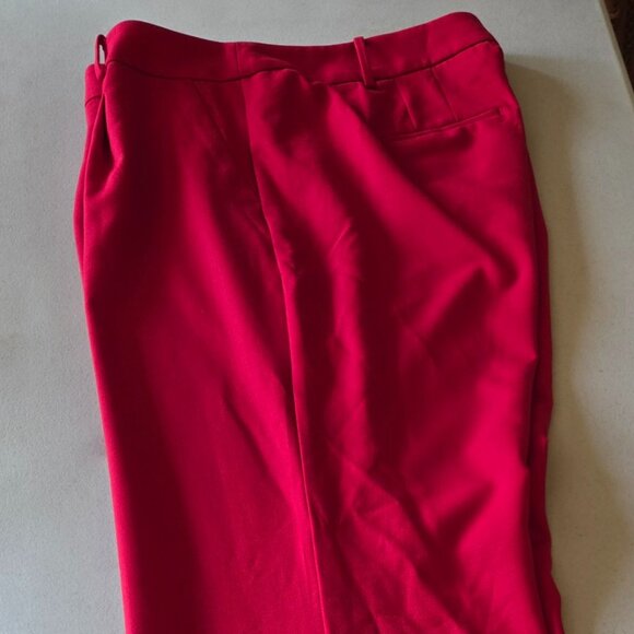 NWT Talbots Gorgeous Red Pleated Front Wool Blend Full Length Pants 18W - Picture 4 of 6